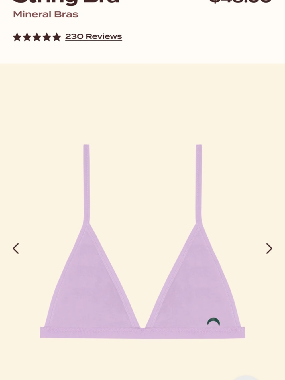 Mineral string Bralette lilac medium